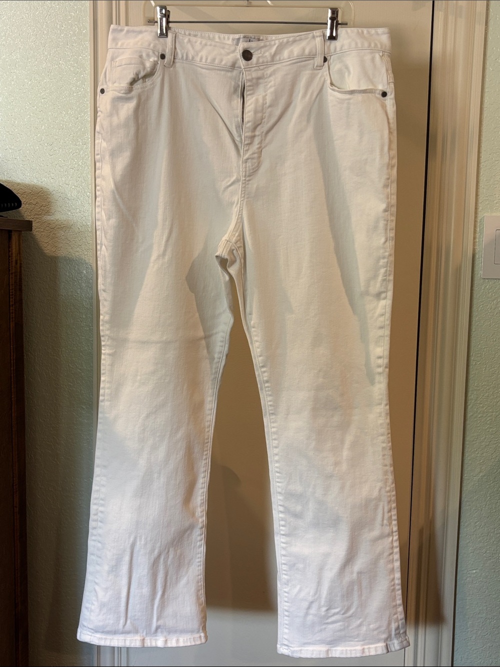 CAbi 5th Avenue White Flare Jeans
